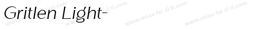 Gritlen Light字体转换